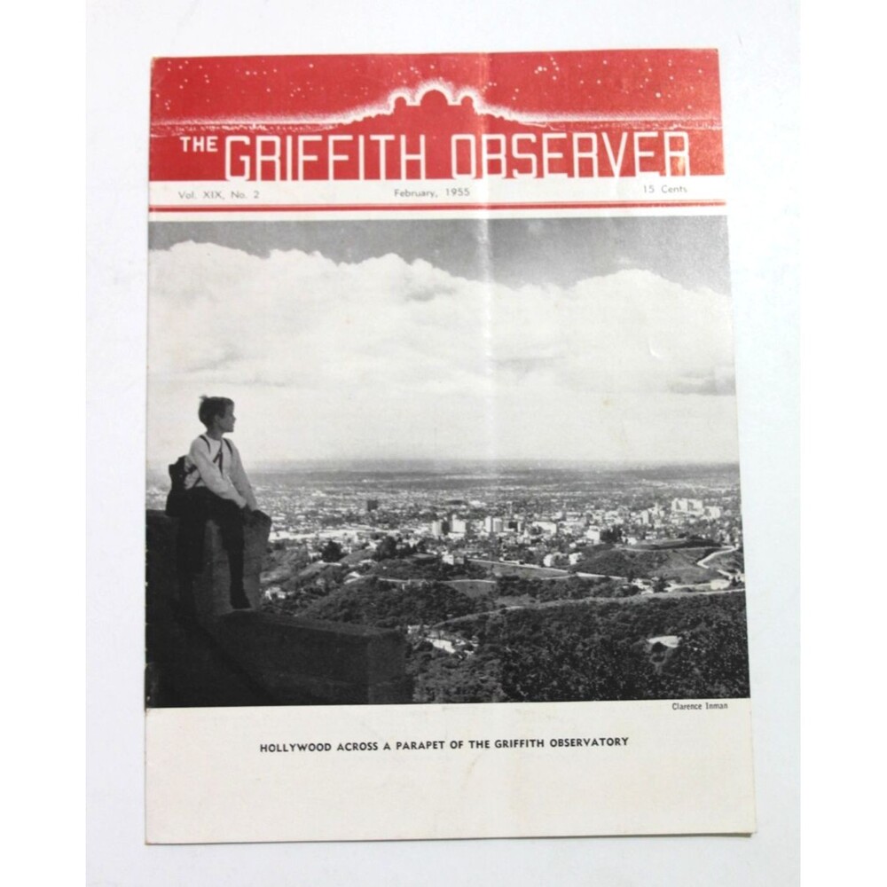 Griffith Observer Feb 1955 Vol 19 No 2  Astronomy Magazine Vintage